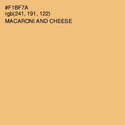 #F1BF7A - Macaroni and Cheese Color Image